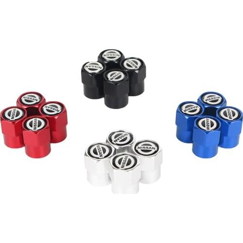 New 4PCS Auto Wheel Tire Valve Stem Caps Cover For Nissan New Qashqai Murano X Trail X-trail Teana Car accessories