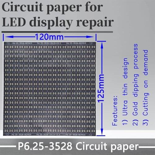 Circuit Paper LED Module PCB Pad Repair P6.25-3535 120X120mm Circuit Paper To Repair PCB During Lnstallation