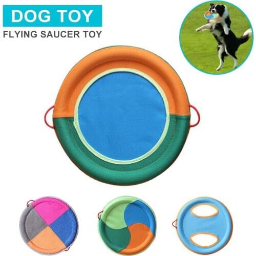 Pets Dog Flying Saucer Toys High Quality Wisdom Canvas Trainning Big Dogs Toys Bite Resistance Dogs Indoor Outdoor Activity Toy