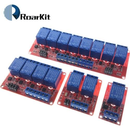 1 2 4 8 Channel 5V 12V Relay Module Board 1 Way Relay Shield with Optocoupler Support High and Low Level Trigger for Arduino