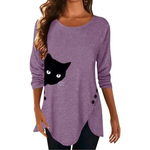 Plus Size Animal Printing Blouse Tops Loose Long Sleeves Shirts Tunic Spring Casual Womens Blouse Plus Size Clothing Top Mujer