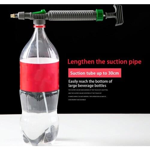 Manual High Pressure Air Pump Sprayer Adjustable Drink Bottle Spray Head Spray Sprayer Garden Watering Tool