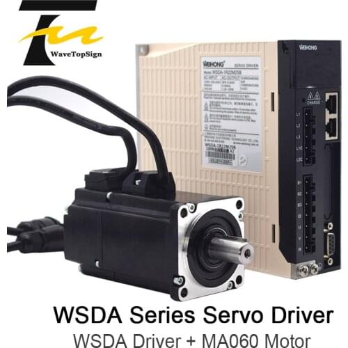 WeiHong WSDA AC Servo motor Driver 200W + Servo Motor 200W Torque 0.637N.M Rated Voltage 220V 1.2A