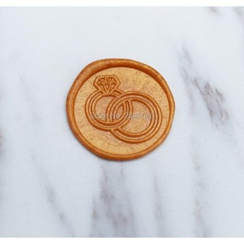 Diamond ring Wax Seal Stamp, wedding stamp ,party wax seal stamp, invitation seals,wedding rings sealing stamp