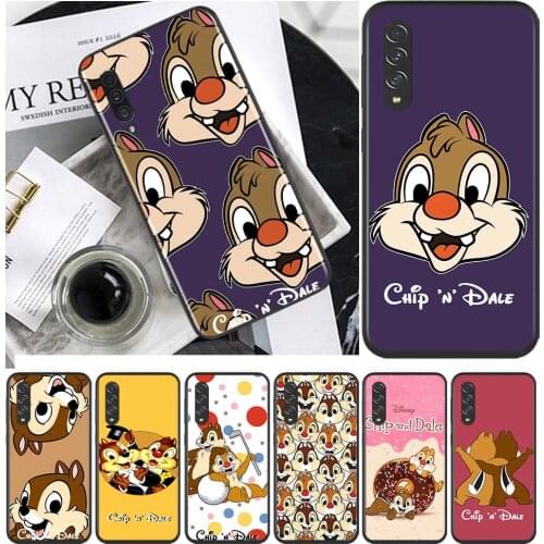 Disney Chip 'n' Dale cute for Samsung Galaxy A90 A80 A70 A60 A50 M60 M40 A20E A2Core A10S A10E Silicon Soft Black Phone Case