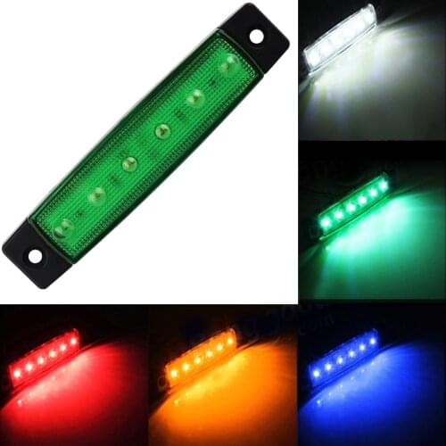 1pcs 12V 24V 6 SMD LED Car Bus Truck Trailer Lorry Side Marker Indicator Light Side Lamp Trailer Rear Tail Stop Turn Light