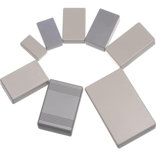 1Pcs Plastic Waterproof Instrument Case White/Grey DIY Housing Instrument Case Plastic Electronic Project Box Electric Supplies