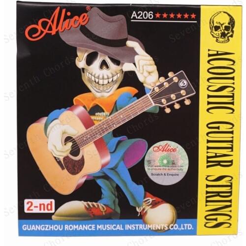 10 Pcs A206-L Single Folk Acoustic Guitar 2 Strings B-2nd 016 inch Stainless Steel 2 Strings (Not Strings Set)