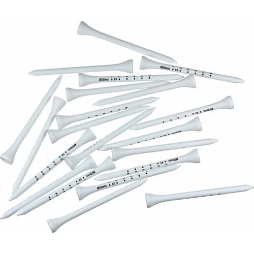 50Pcs Professional Golf 83Mm White Golf Wood Tees Accessories Golf Training Aids
