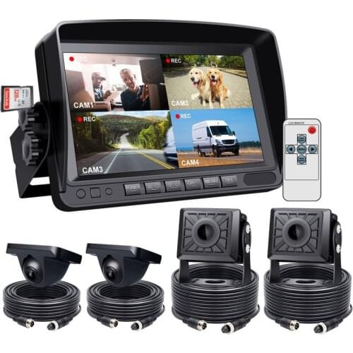 7 inch car RV monitoring system HD reversing ahd camera truck reversing image driving recorder