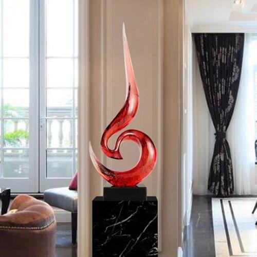 Abstract and simple transparent resin sculpture room office building hotel teahouse decoration home living room glare ornaments