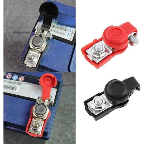 Auto Car Battery Terminal Connector Battery 1 Pair Quick Release Battery Terminals Clamps Cap Clips Copper For Car Truck Caravan