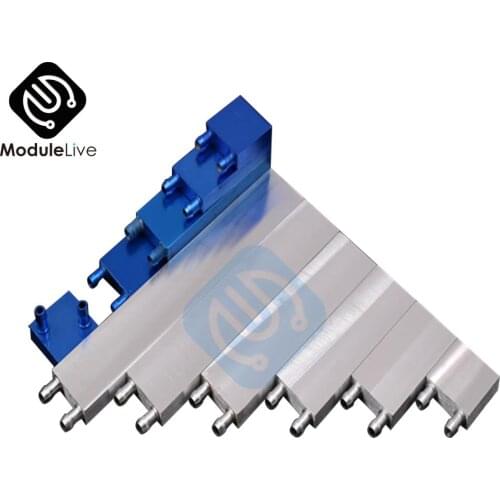 40mmx40mm/80mm/120mm Aluminum Alloy Water Cooling Block Radiator Liquid Water Cooler Heat Sink System for PC Computer Laptop CPU