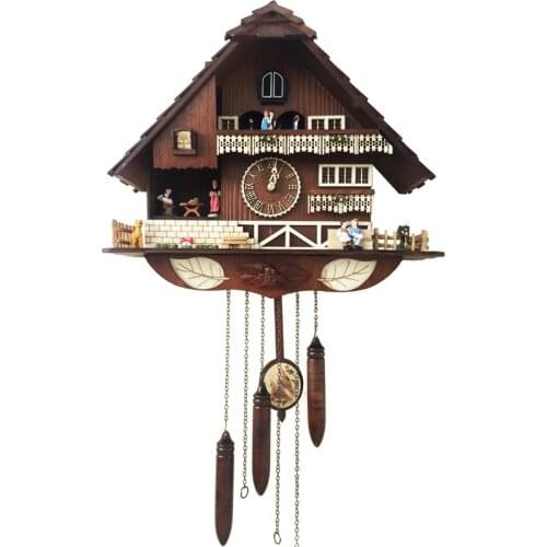 Black Forest Cuckoo Clock Wall Clock Living Room Quiet Wood Cuckoo Clock Creative Clock Large 20inch