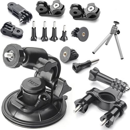 For Xiaomi Yi 4k Go Pro Camera Bike Handlebar Holder Mount Car Sucker Cup for Gopro Hero 5 4 3 Sjcam m20 Sj4000 Accessories