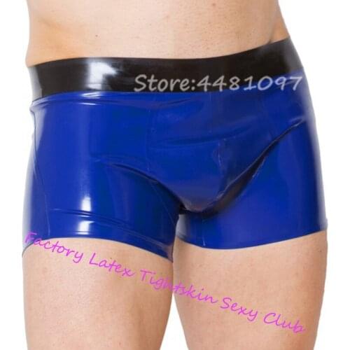 Latex Rubber Fetish Men Shorts Underpants Handmade Rubber Sexy Boys Underwear Hot Sell XS-XXXL