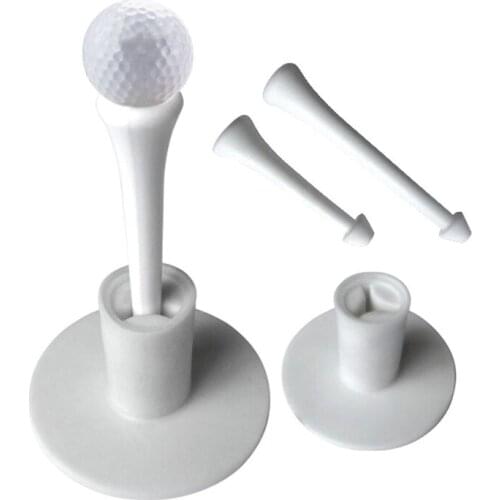 Golf Tees with Tee Holder Durable Golf Mat Training Practice Accessories Plastic Golf Holder Golf Driving Range Practice Tool