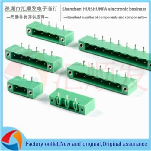 KF2EDGRM curved needle socket with ear positioning hole seat 7.62mm pitch pluggable terminal block