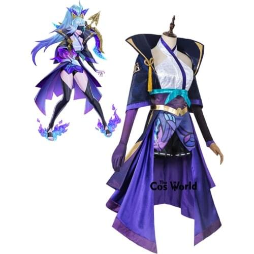 LOL Spirit Blossom the Night Hunter Shauna Vayne Uniform Outfit Games Cosplay Costumes
