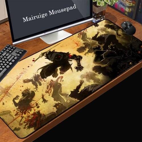 Mairuige Cheap Promotion Game Mouse Pad Anime Style Fearless Warrior Natural Rubber Slip Waterproof Home Notebook Desk Mat