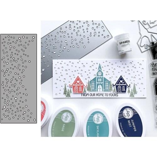 Snow Spot Cutout Frame Metal Cutting Dies for Scrapbooking Handmade Tools Mold Cut Stencil New DIY Card Make Mould Model Craft