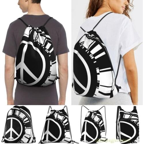 Mgs - Peace Walker - White Men Outdoor Travel Gym Bag Waterproof Drawstring Backpack Women Fitness Swimming Bag