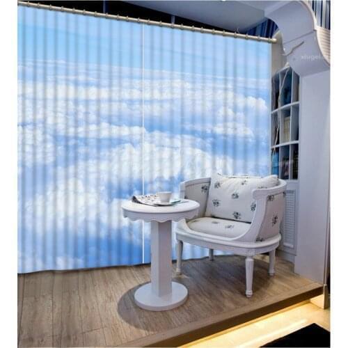 Custom any size 3D Curtains Hight Quality HD Lifelike Cortians Beautiful Full Light Shading Bedroom cloud curtain