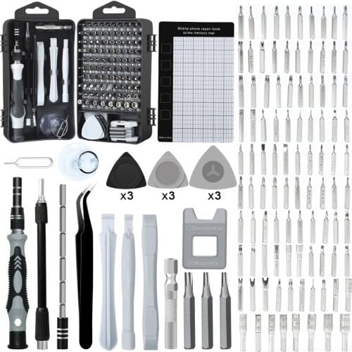 Multi Screwdriver Set With 98 Precision Bit 115 in 1Hand Tool Screwdrivers For Computer PC Mobile Phone Repair Hand Tools
