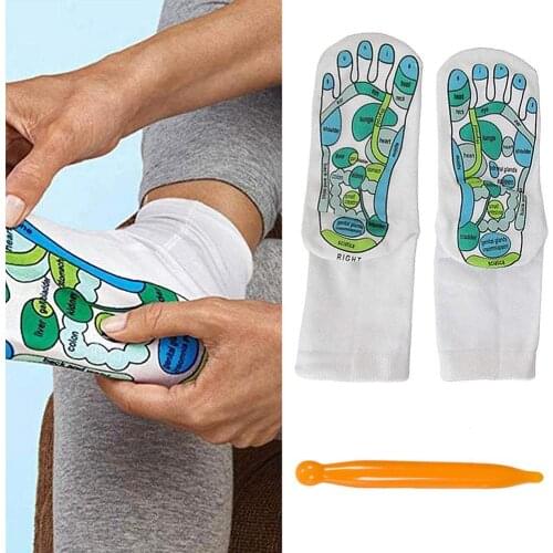 Acupressure Reflexology Socks Physiotherapy Massage Relieve Tired Feet Reflexology Socks Foot Point Sock Dropshipping