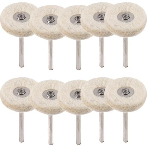 Newest 10 Pieces 25Mm Felt Installation Polishing Pad Jewelry Polishing Polishing Polishing Pad Set T-Shaped Rotary Drill Grinde