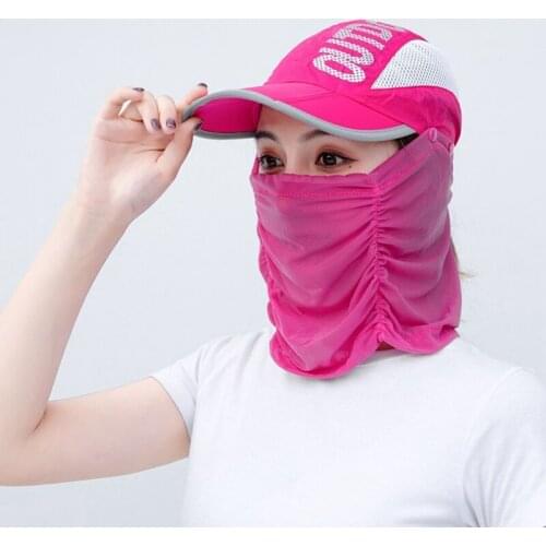 Summer Sun Hat Men Women Bucket Hat with Neck Flap Outdoor UV Protection Large Wide Brim Hiking Fishing Mesh Breathable Cap