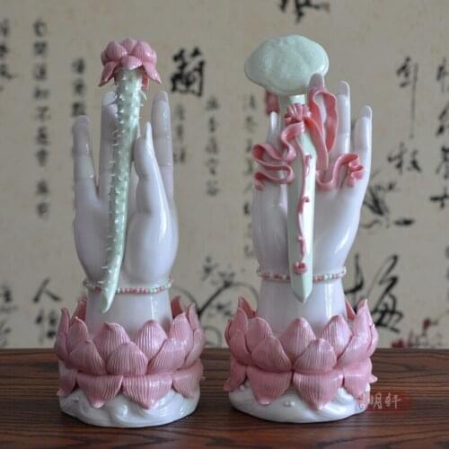 Crafts decor hand wedding cutting dies home Dehua ceramic decoration Bergamot lotus Ruyi Home Furnishing c cutting dies 1 pairs