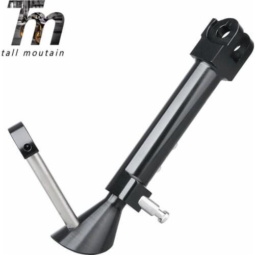 For YAMAHA Star Vmax 1200 VMX1200 1985-2008 2003-2007 Black Motorcycle Adjustable Kickstand Side Stand Support