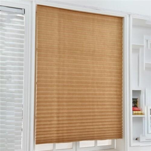 Self-Adhesive Pleated Blinds Blinds Curtains Living Room Half Blackout Window Curtains For Bathroom Balcony Shades