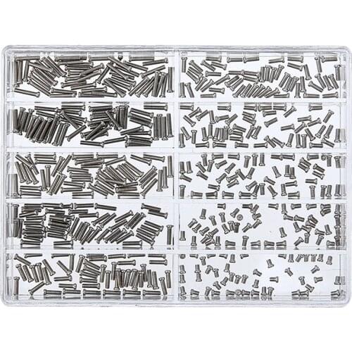 Shellhard 500Pcs Stainless Steel Micro Glasses Sunglass Watch Nuts Screwdriver Repair Tool Kits Micro Screws Assortment Tool