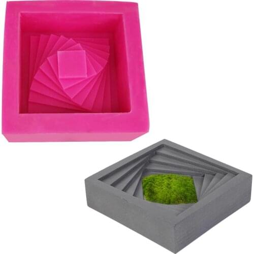 DIY Silicone Plant Pot Mold Concrete Flower Pot Planter Clay Pot Molds Handmade DIY Ashtray Candle Holder Mould Home Decoration