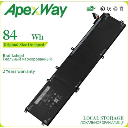 Apexway 11.4V 84WH 4GVGH Replacement Laptop Battery For DELL Precision 5510 XPS 15 9550 series 1P6KD T453X