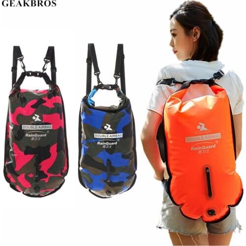 28L Swimming Bag Storage Float Bag Inflatable Safety Swim Water Sport Lifeguard With Waistbelt Surfing Life-saving Drift Bag