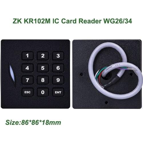 ZK KR200 Wiegand Card Reader 13.56Mhz MF Card Reader WG26/34 Card Reader IP65 Waterproof Card Reader For C3 Access Control Panel