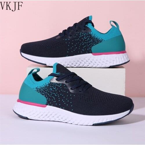 2021 New Outdoor Sneakers Platform Shoes Women Spring Fashion Lightweight Mesh Breathable Lace-Up Flats Female Size 35-41