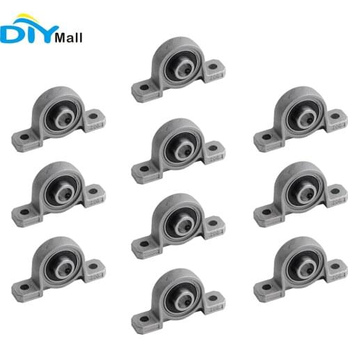 10pcs KP08 Zinc Alloy Diameter 8mm Bore Ball Bearing Pillow Block