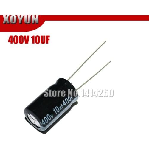 10PCS Higt quality 400V10UF 10*17mm 10UF 400V 10*17 Electrolytic capacitor