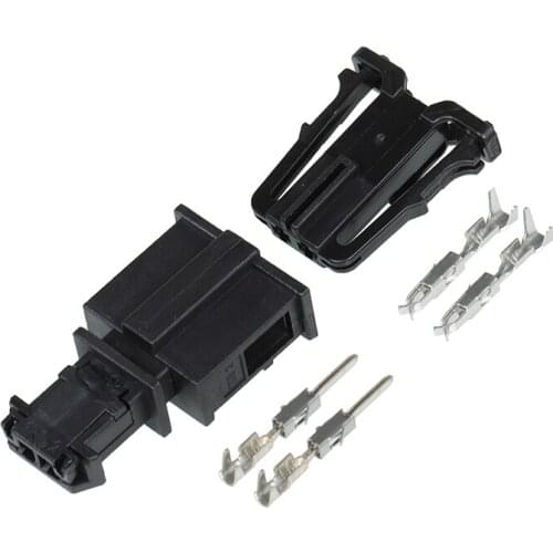 5pcs/lot 2 Pin/Way 3.5mm Male Female Auto Electrical Trunk Light Connector License Plate Light Plug Socket 1J0971972 3B0972712