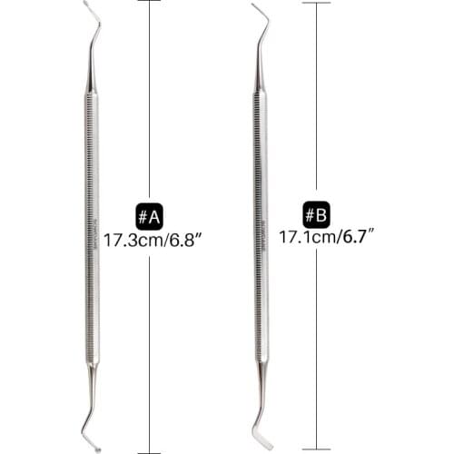 2pcs Dental Gingival Retraction Cord Packer Stainles Steel Gingival Separator Dental Scaler Double End Atraumatic Instrument#A#B