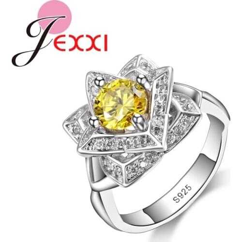 2020 Fashion Wedding Rings For Women Elegant CZ 925 Sterling Silver Engagement Ring Brand Design Band Bague Femme