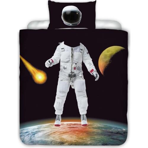 3D Print Pattern Lovers astronaut Mermaid bedding pillowcase and quilt cover size home textile suit comfortable