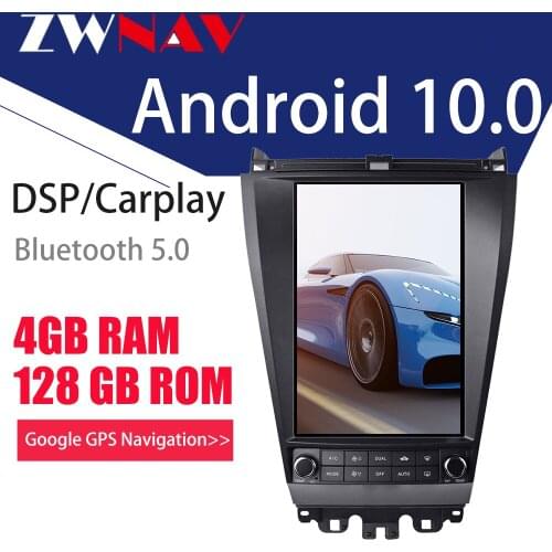 4+ 128G Tesla screen Android 9 For Honda Accord 2003 2004 2005 2006 2007 Car multimedia Player GPS Audio Radio Stereo Head Unit