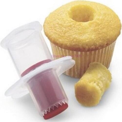 500pcs Free Shipping DIY Cupcake Muffin Cake Pastry Plastic Filler Model Plunger Cutter Decorating Kitchen Divider Tools