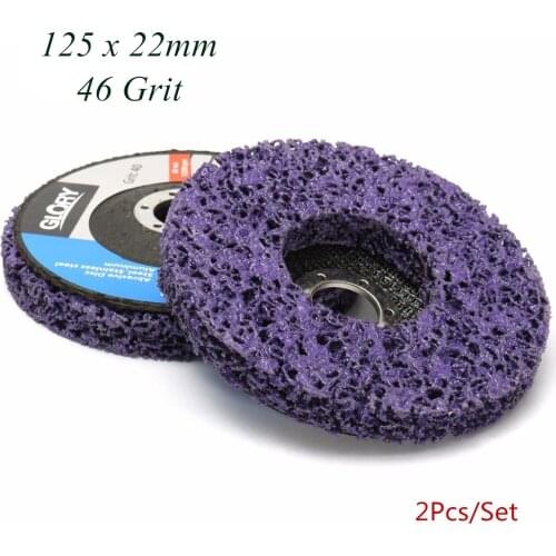 6Pcs/Set 100*16mm/125*22mm/115*22mm Poly Strip Disc Abrasive Wheel Paint Rust Removal Clean For Angle Grinder 46 Grit