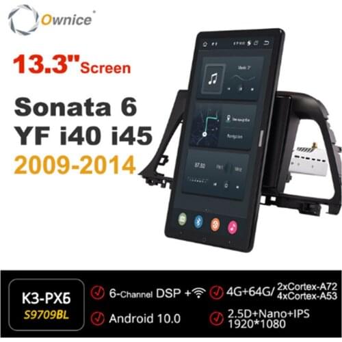 Ownice 1080P Android 10.0 Car Radio forHyundai Sonata 6 YF i40 i45 2009-2014 GPS Multimedia Head Unit Stereo Player Rotatable